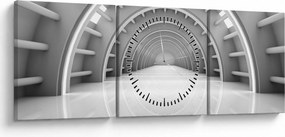 Tablou - Pasaj 3D (cu ceas) (90x30 cm)
