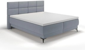Pat matrimonial 140 cm Riviera 140 (cu somieră și saltea) (cu sp. depozitare) (grafit + negru). 1099648