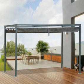 Outsunny Foisor Pergola cu Panza Glisanta pentru Exterior, 298 x 213 x 222 cm | Aosom Romania