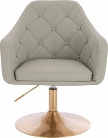 HR831N Scaun Culoare in Piele Ecologica Premium Soft cu Bază Aurie