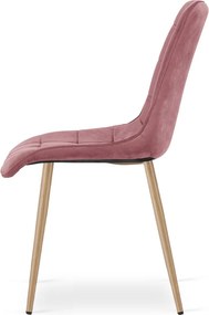Scaun de masa SPLIT VELVET, roz