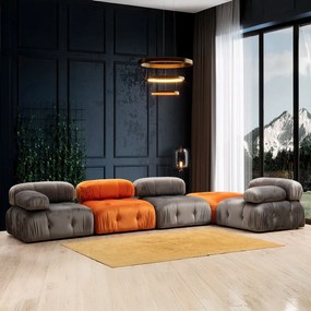 Taburette Bubble Pouffe Portocaliu