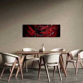 Tablou - Trandafir (cu ceas) (90x30 cm)