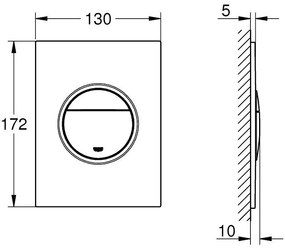 Grohe Nova Cosmopolitan S Clapeta de actionare WC Dual Flush, crom