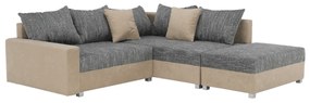 Coltar IDA NEW dreapta bej-gri, 100/60/40 cm