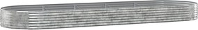 vidaXL Strat înălțat grădină 450x140x36 cm oțel galvanizat