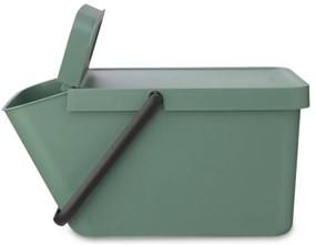 Cos depozitare sau reciclare Brabantia Sort&Go 1006309, 20 L, 22,5x45x28 cm, Stivuibil, Plastic, Verde închis
