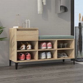 vidaXL Pantofar, stejar sonoma, 102x36x60 cm, lemn prelucrat