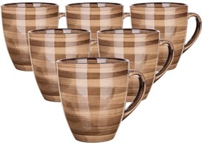 Set de 6 căni din ceramică Banquet PALAS , 400 ml, maro