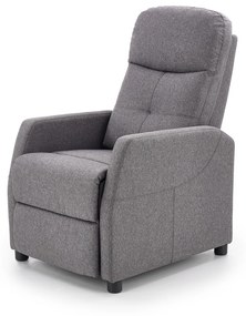 Fotoliu recliner Felipe stofa gri H103 cm