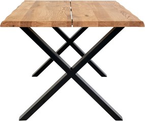 Masă dining cu blat din lemn masiv de stejar House Nordic Toulon, 140 x 95 cm