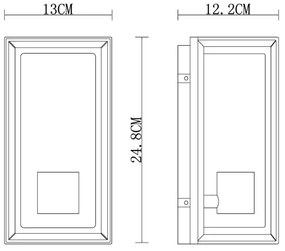 Aplică de exterior Globo 31982S LOGANA 1xE27/60W/230V IP44 negru