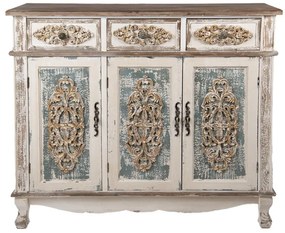 Comoda natur, din lemn masiv, aspect vintage, Eloise