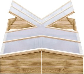 vidaXL Sere, 2 buc., 200 x 50 x 35 cm, lemn de pin tratat