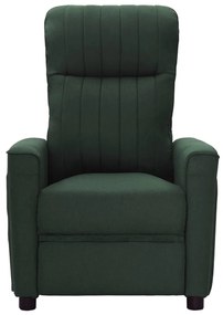 342271 vidaXL Fotoliu de masaj, verde închis, material textil