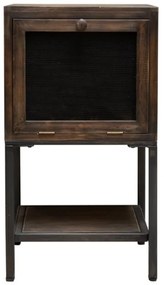 Noptiera din lemn de pin, aspect vintage, Mesh