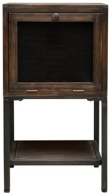 Noptiera din lemn de pin, aspect vintage, Mesh