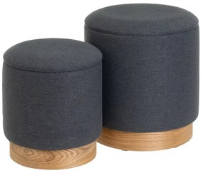 Pufuri gri-închis 2 buc. – Casa Selección