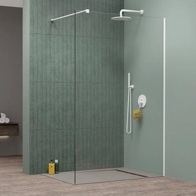 Paravan de dus tip Walk-in Radaway Modo New II alb mat-transparent 60 cm sticla securizata 8 mm