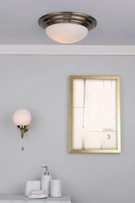 Där Lighting BAR5075 - Plafonieră de baie BARCLAY 1xE27/60W/230V, Ø 38 cm, alamă