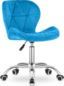 OFERTA Fotoliu de birou albastru regal AVOLA VELVET II. calitate