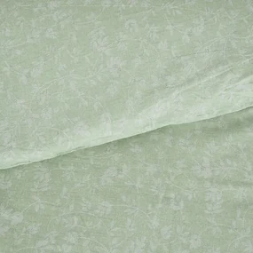 Lenjerie de pat din bumbac B.E.S. Petrovice Exkluziv Green flowers, 140 x 200 cm, 70 x 90 cm