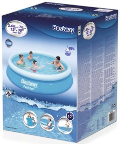 Bestway piscină gonflabilă fast set, 366x76 cm, rotundă, 57273