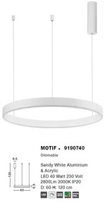 Lustra LED design modern circular MOTIF 40W NVL-9190740