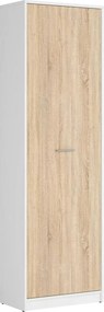 Dulap NEPO PLUS, stejar sonoma/alb, PAL, cu o usa, 60x34x197 cm