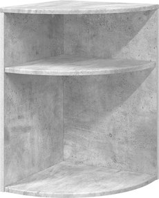 vidaXL Masă laterală Gri din beton 39,7 x 39,7 x 60 cm Lemn compozit