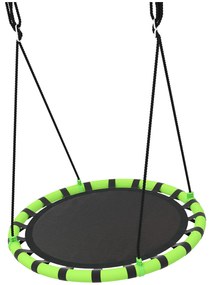Balansoar AIYAPLAY pentru copii, suportă 150 kg, Ø100 x 180H cm, metal, spumă, negru | Aosom Romania