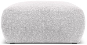 Taburet gri deschis cu tapițerie din stofă bouclé Molino – Micadoni Home