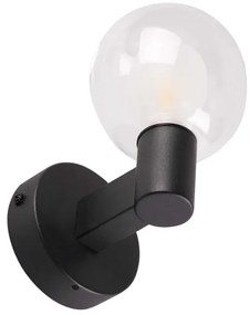 Aplica de perete pentru baie POLA, 1x G9, 5W, 230V, IP44, negru/transparent