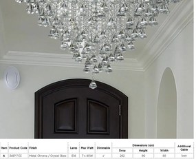Lustra cristal casa scarii design LUX Dorchester 7L 3497-7CC SRT