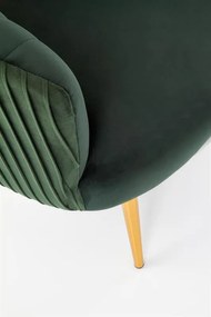 Fotoliu tapitat Crown verde – H80 cm
