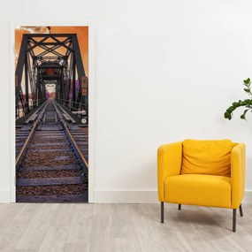 Fototapet pentru ușă - Pod de cale ferată (95x205cm)