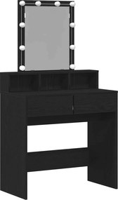 vidaXL Masă de toaletă Stejar negru 80 x 41 x 144.5 cm Lemn compozit