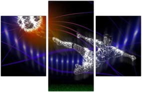 Tablou - Fotbaliști în săritură (90x60 cm)