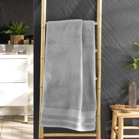Prosop gri deschis din bumbac din frotir 70x130 cm Tendresse – douceur d'intérieur