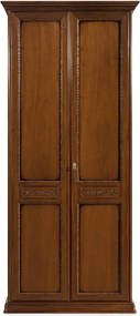 Dulap lemn masiv nuc 2 Uși Bologna /Crem, 106,4 × 65,2 × 240 cm - Crem