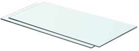 3051565 vidaXL Rafturi, 2 buc., 60 x 25 cm, panouri sticlă transparentă