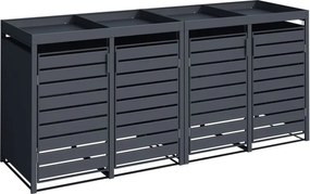 Dulap exterior STILISTA pentru 4 pubele, cu acoperiș pentru