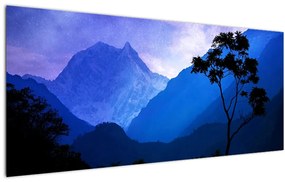 Tablou - Cerul de noapte din Nepal (120x50 cm)