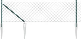 vidaXL Stâlp de gard. Verde 10 x 0,8 m (plasă de 40 x 40 mm)