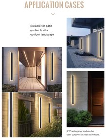 Aplica LED Exterior, Elit'S Noe, Protectie IP65, 60cm, 16W