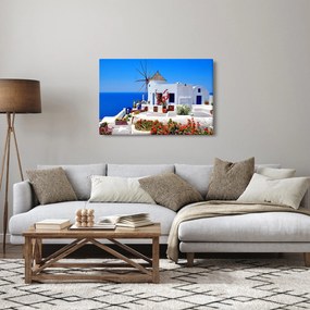 Tablou - Casă mică în Grecia (90x60 cm)