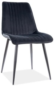 Scaun de sufragerie Kelly (Negru + Negru). 1050355