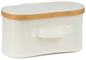 Cutie de depozitare G21 30 x 15 x 15 cm, dinbambus cu capac, bejz