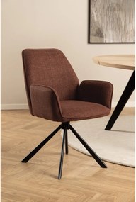 Set de scaune de sufragerie cărămiziu cu cotiere 2 buc. tapițat Glenda – Actona