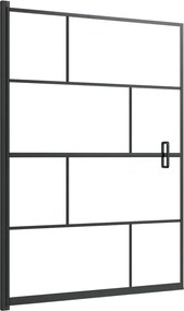 vidaXL Cabină de duș, negru, 100x140 cm, ESG